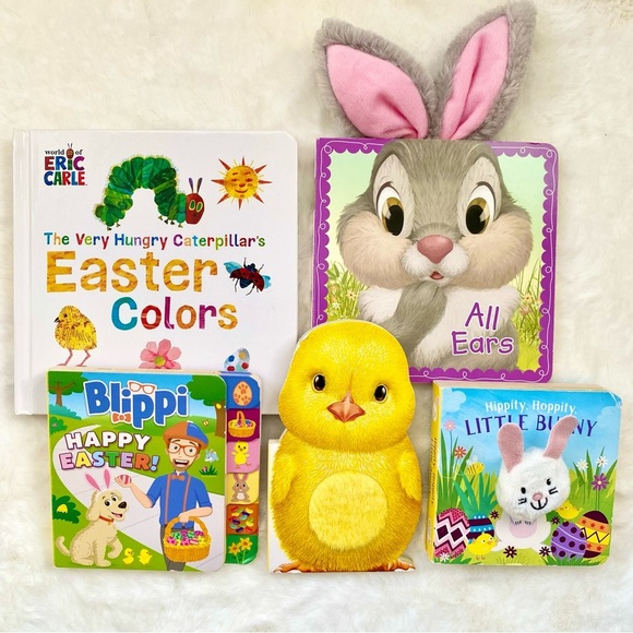 Very Hungry Caterpillar Easter Colors, Bunny, All Ears, Chick, Blippi Books - Picture 1 of 6